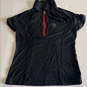 Sunice Black Short Sleeve Women's Tee with Red Accent